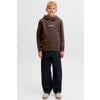 JACK & JONES JUNIOR hoodie donkerbruin