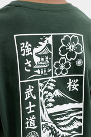 thumbnail: JACK & JONES JUNIOR rechtvallend T-shirt met backprint - groen