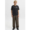 JACK & JONES JUNIOR rechtvallend T-shirt met backprint - zwart
