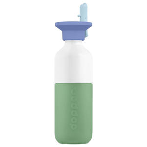 Steel Drinkfles Fresh Green x Flip Straw - Seafoam Sorbet - 350 ml