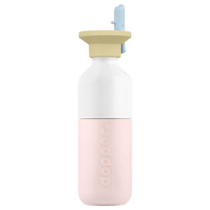 Steel Drinkfles Soft Pink x Flip Straw - Sunny Sorbet - 350 ml