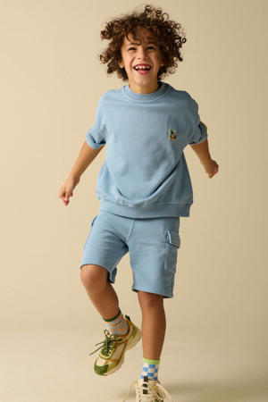 sweatshort blauw