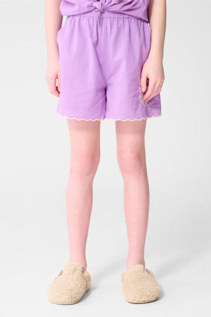high waist casual short paars