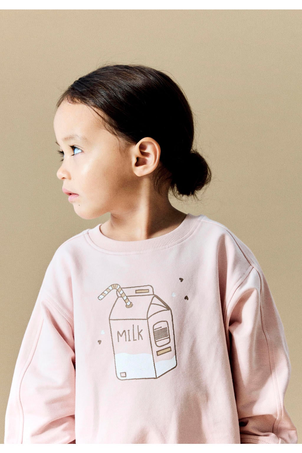 NAME IT MINI sweater met print - lichtroze