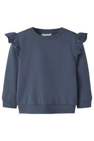 sweater met ruches - blauw