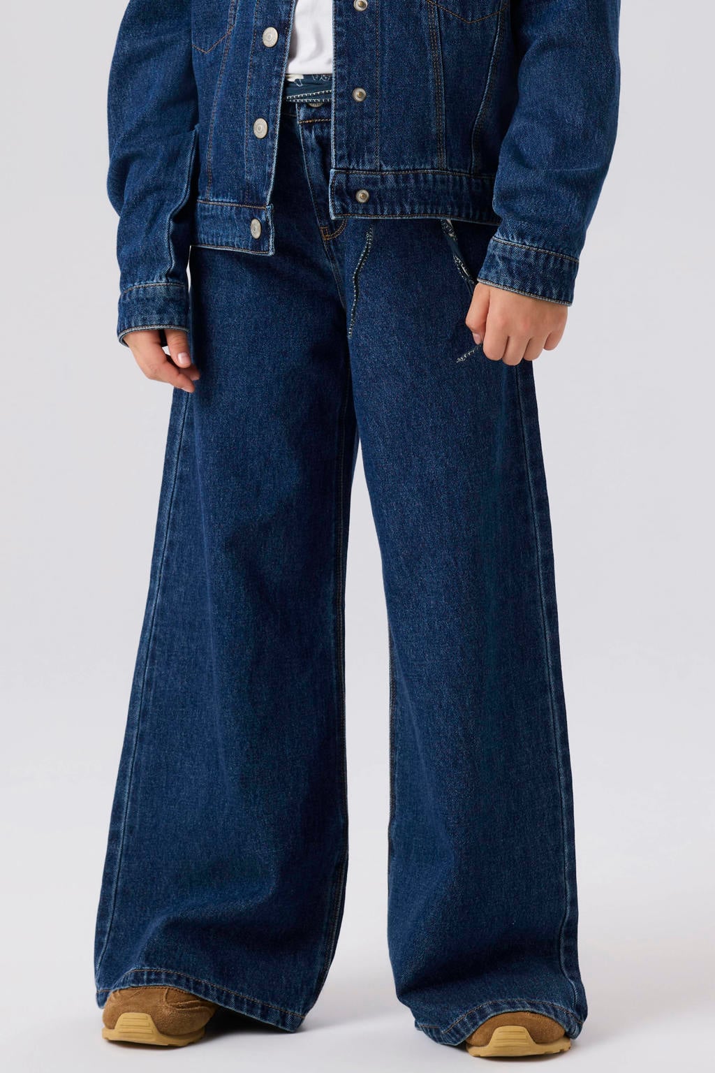 NAME IT KIDS NKFBELLA wide leg jeans dark blue denim