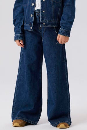 NKFBELLA wide leg jeans dark blue denim