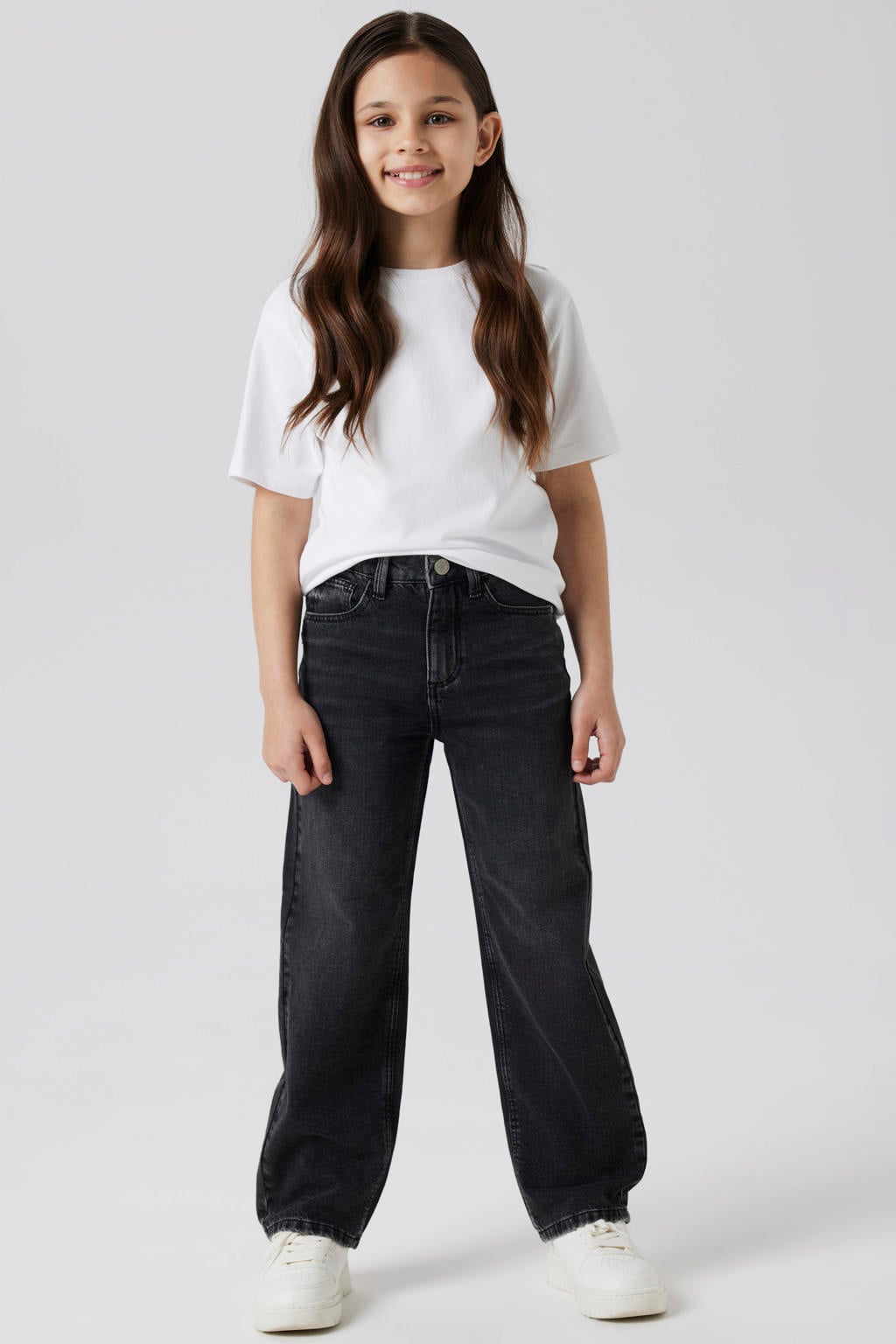NAME IT KIDS NKFROSE regular waist straight leg jeans - zwart