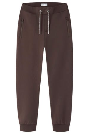 regular sweatpants donkerbruin