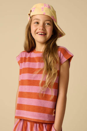 gestreept T-shirt lila