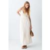 MANGO TEEN maxi jurk gebreid wit
