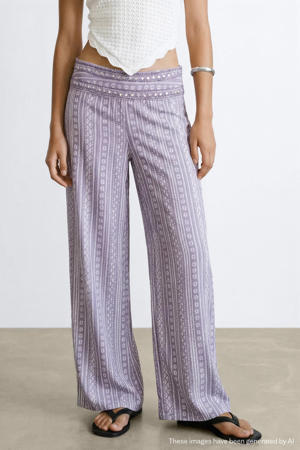 casual broek lila
