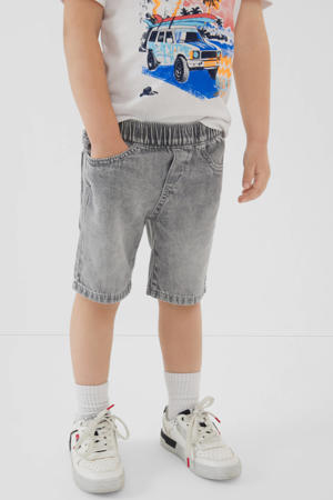 short grey denim
