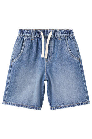 short medium blue denim