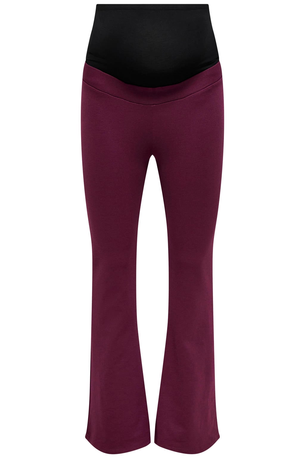 ONLY MATERNITY zwangerschaps flared broek - donkerrood