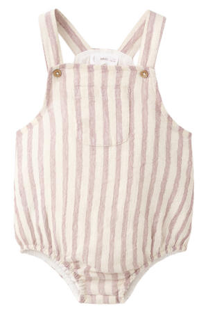 gestreepte playsuit lila