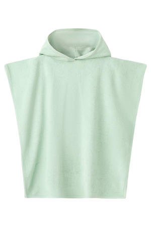 badstof strandponcho groen