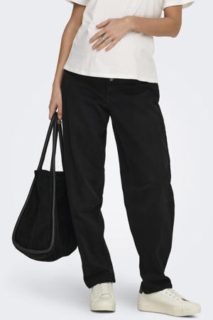 Olmluma low waist zwangerschaps straight leg jeans black denim