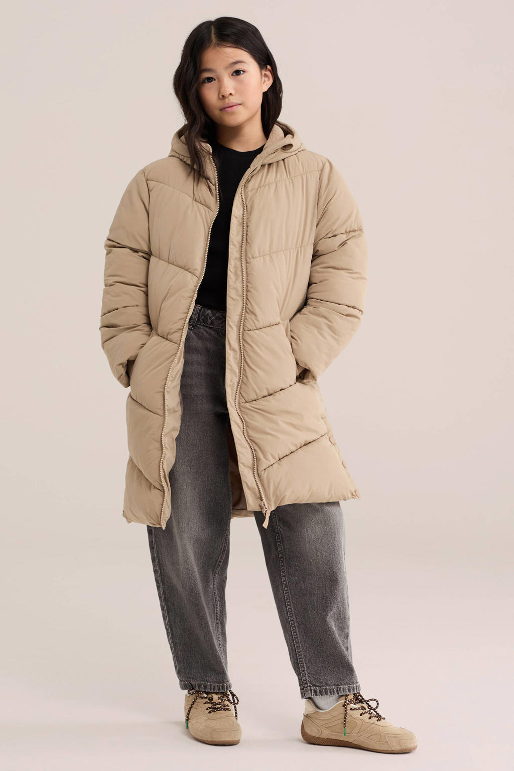 WE Fashion gewatteerde winterjas - beige