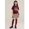 WE Fashion rechtvallend T-shirt - donkerrood