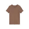 WE Fashion T-shirt met ruches - bruin