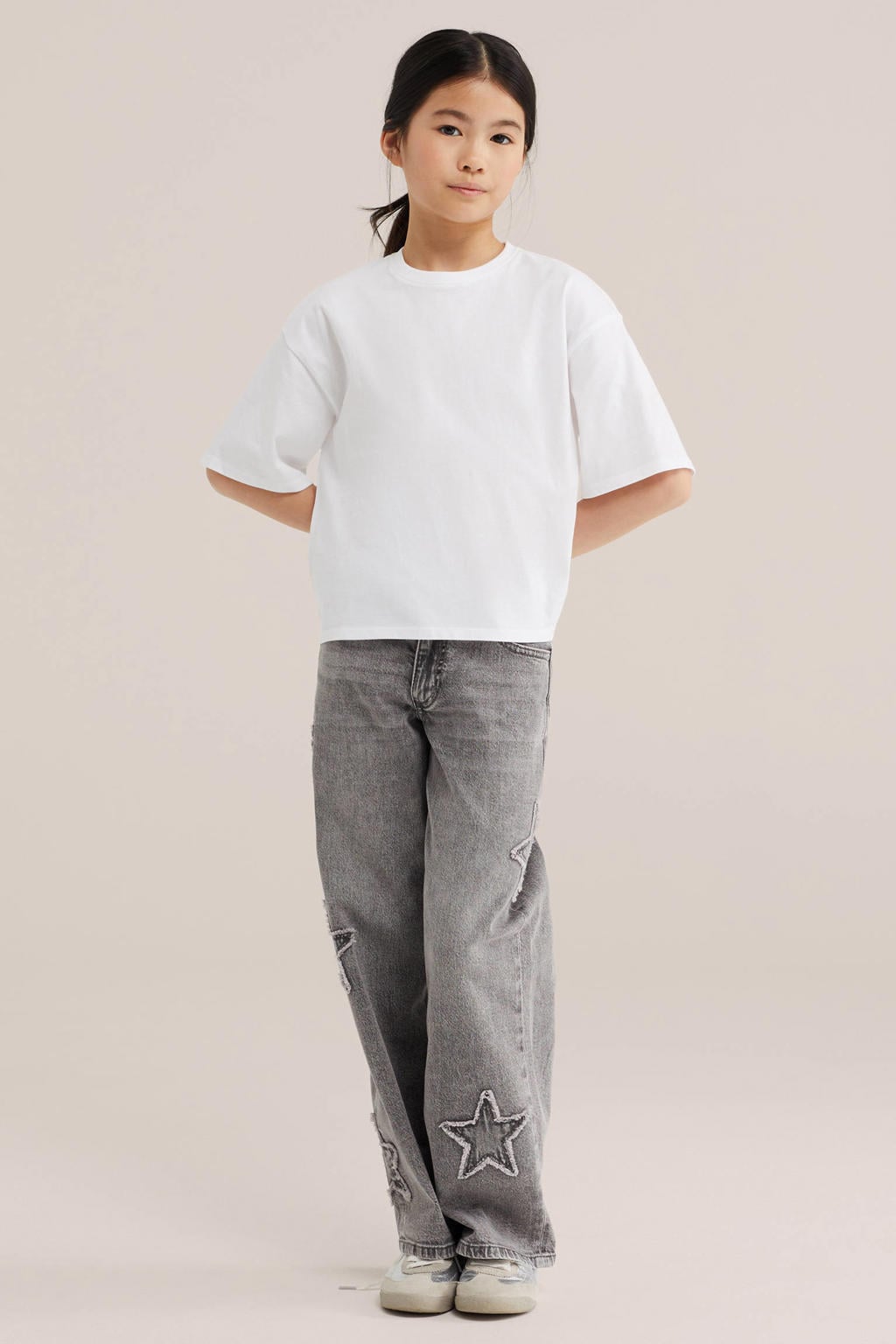 WE Fashion oversized T-shirt - wit