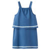 Mango Kids korte jurk blauw