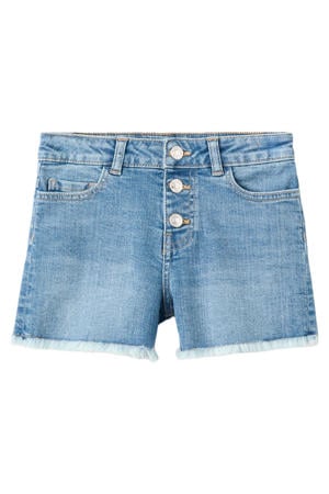 short medium blue denim