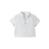 Mango Kids gestreepte polo lichtblauw