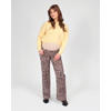 LOVE2WAIT straight regular waist zwangerschaps casual broek met panterprint bruin