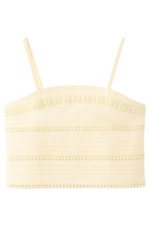 cropped top lichtgeel