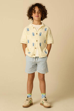 gestreepte casual short blauw