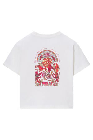 T-shirt met backprint wit