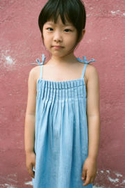 thumbnail: Mango Kids korte jurk light blue denim