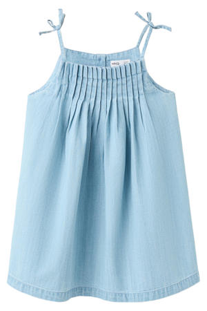 korte jurk light blue denim