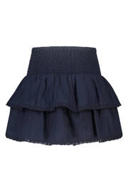 thumbnail: America Today midi strokenrok met smockwerk - donkerblauw