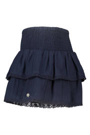 thumbnail: America Today midi strokenrok met smockwerk - donkerblauw
