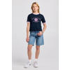 America Today T-shirt met print - donkerblauw