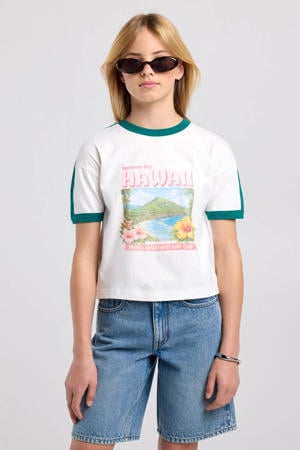 T-shirt met print - wit