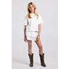 America Today T-shirt met backprint - wit