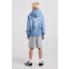 America Today sweat hoodie met backprint - blauw