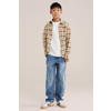WE Fashion geruit overhemd - beige
