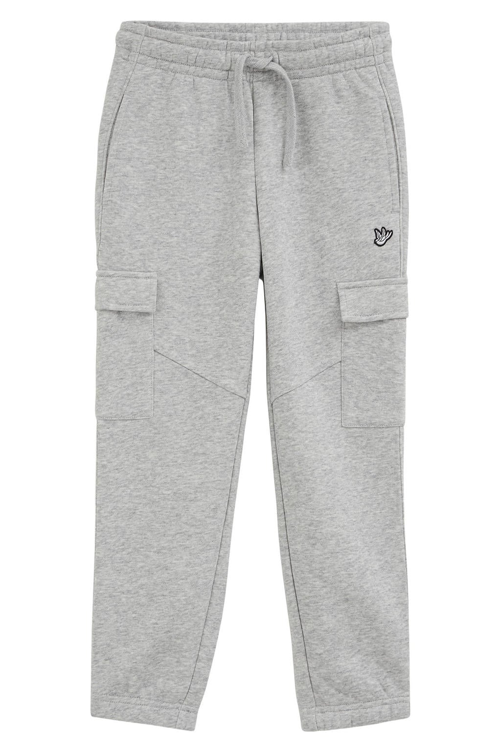 WE Fashion sweat cargobroek - grijs