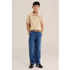 WE Fashion loose fit jeans met plooien - mediumblauw