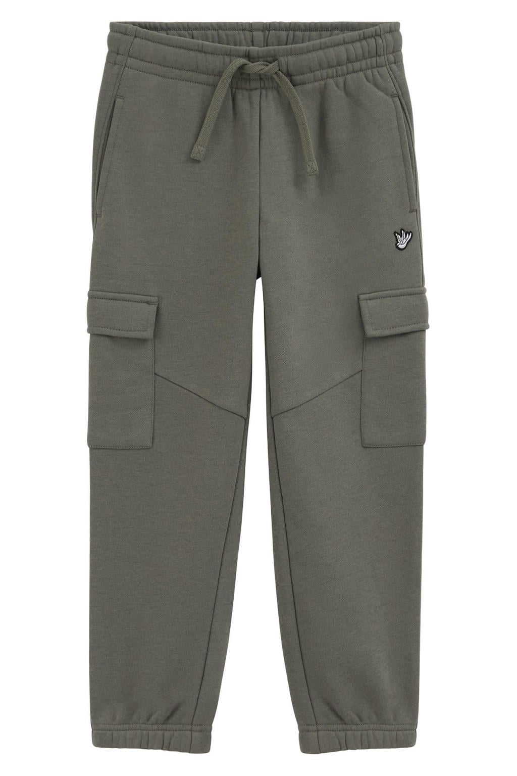 WE Fashion sweat cargobroek - kaki