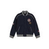 WE Fashion baseball jacket met patches - donkerblauw