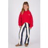 Vingino Cato Stripe high waist wide leg gestreepte jeans - donkerblauw