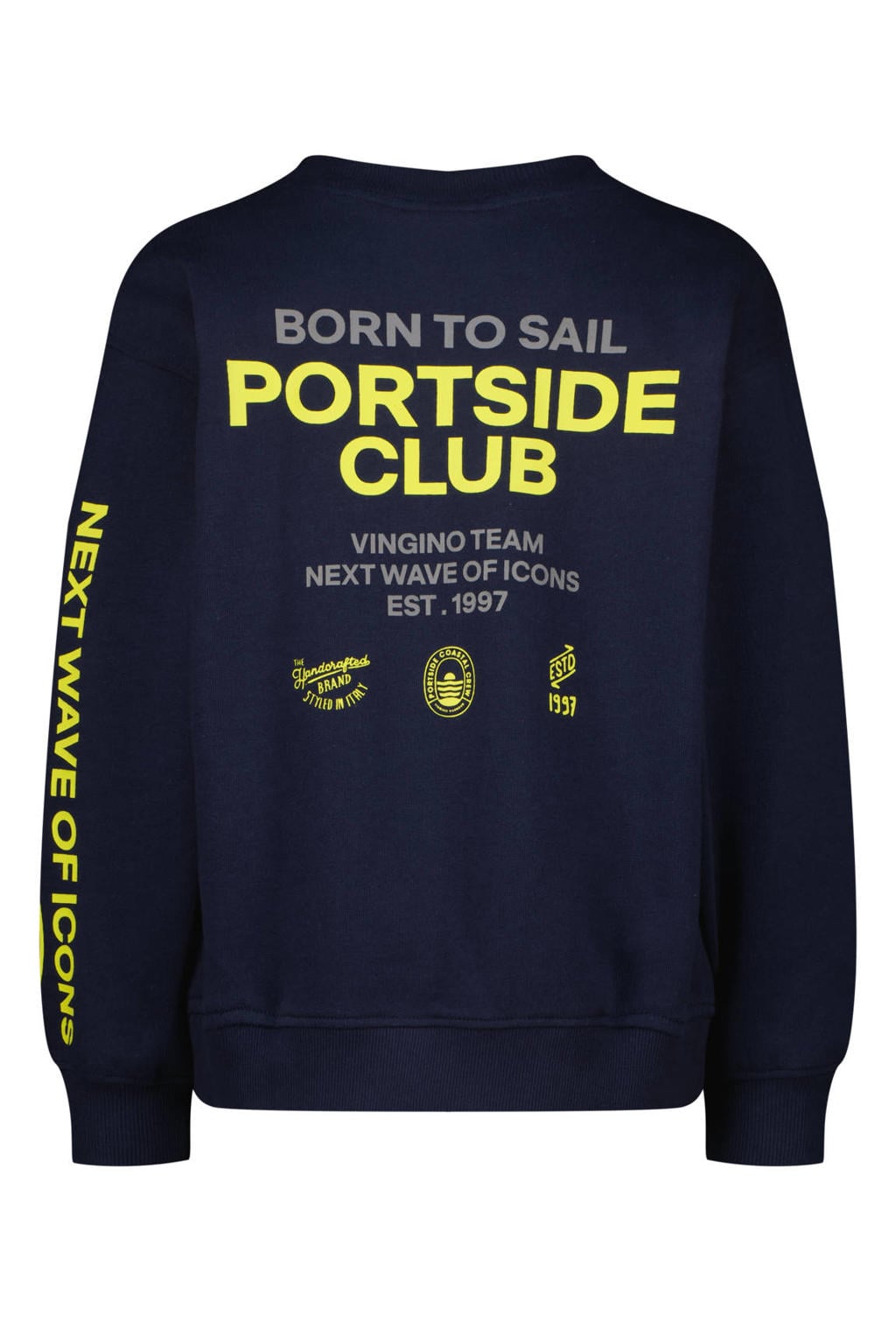 Vingino sweater met backprint - donkerblauw
