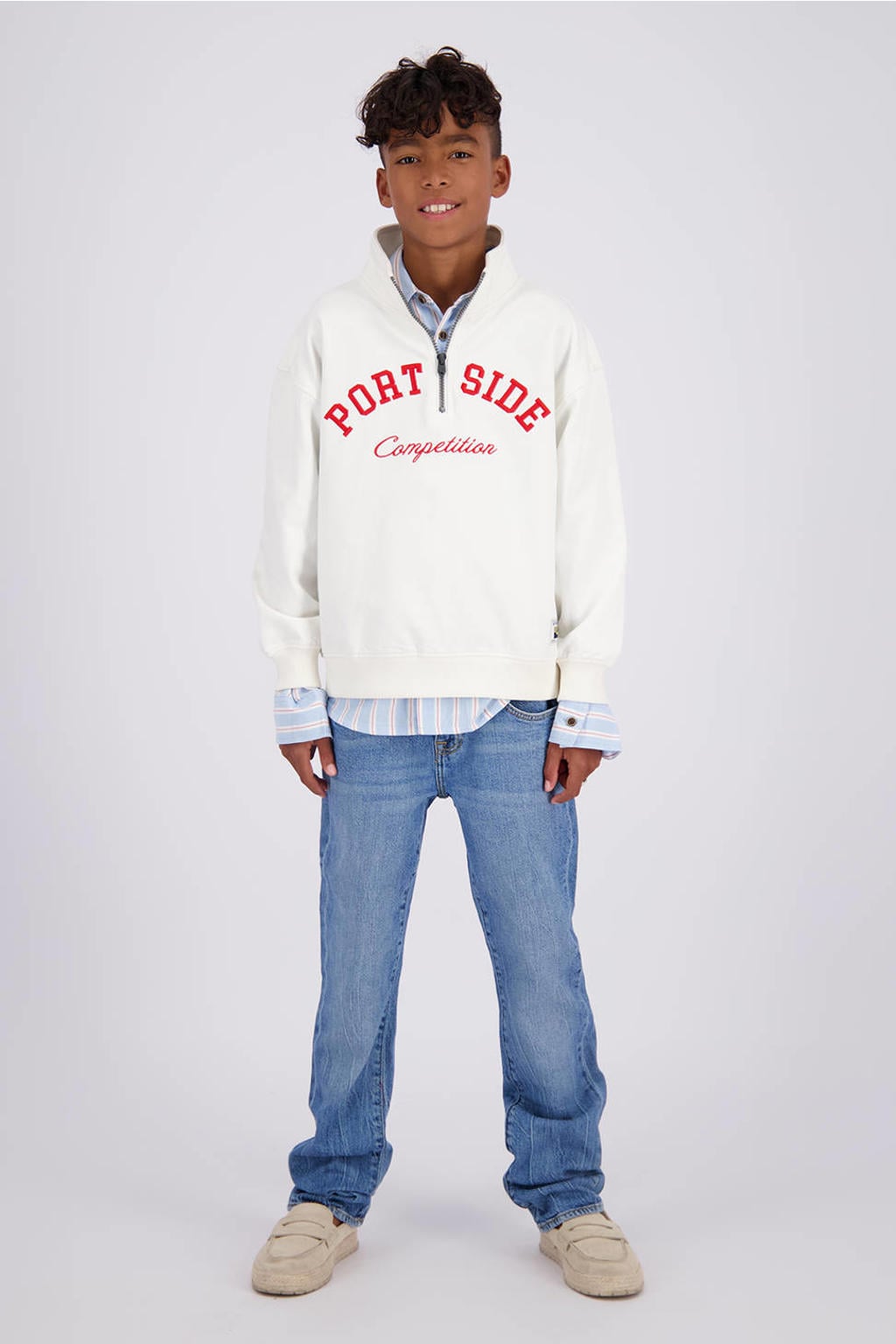 Vingino sweater met tekst - wit