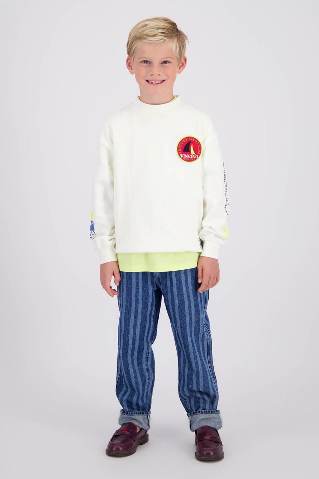 Vingino sweater met backprint - wit